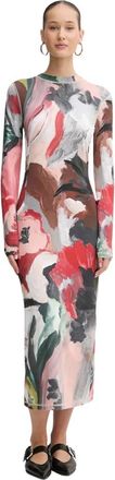 Stine Goya Gebreide jurk met patroon - Dames - Maxi kleedjes - Veelkleurig - Xl/2Xl - Polyester - Kleedjes
