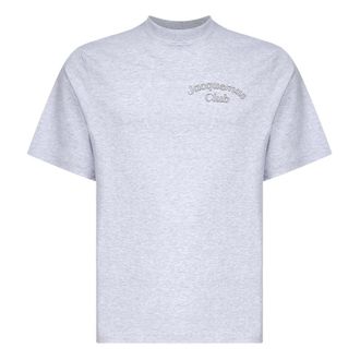Jacquemus T-Shirts, male, Gray, L, The Club T-shirt