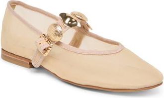 Dolce Vita Relan Mesh Mary Jane Flat in French Vanilla Mesh at Nordstrom, Size 7.5