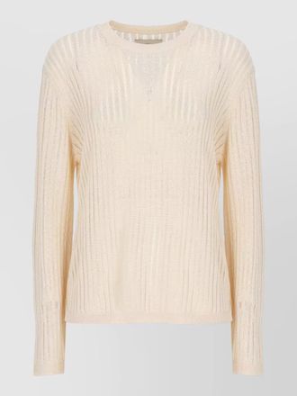Loulou Studio sheer ribbed viscose sweater long sleeves