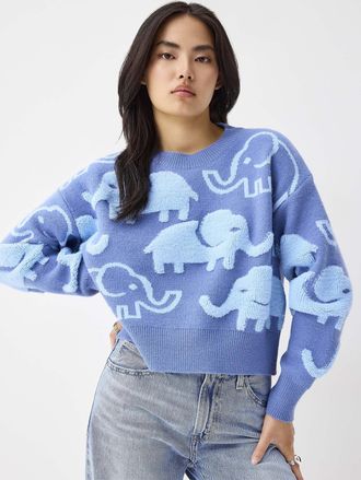 Twik Womens Elephant motif sweater