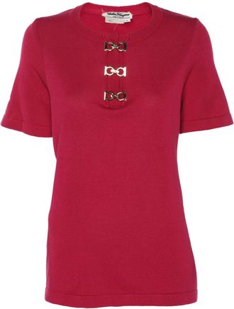 Ferragamo T-shirt con gancio - Rosa