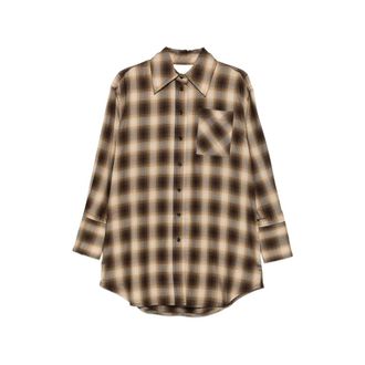Co Plaid-print Oversized Shirt