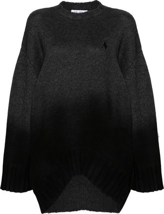 The Attico Grey/Black Knitted Sweater Dress