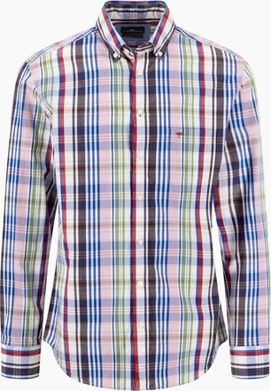 Fynch-Hatton Mens FYNCH-HATTON LONG SLEEVED SHIRT CRANBERRY RED CHECK - Size: 42