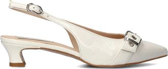 Lina Locchi Schoenen, Dames, Wit, 38 EU, Elegante AU 23 Slingback Schoenen