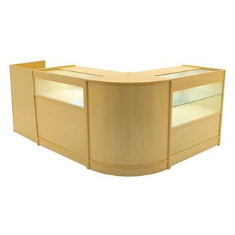 MonsterShop Gravity LED Shop Counter Set B900, C900, TB60 & CM60 - Maple in Beige