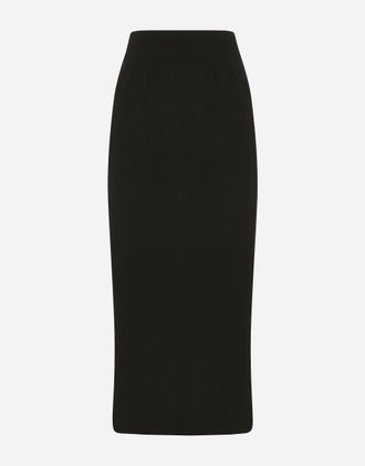 Dolce & Gabbana Virgin Wool Pencil Skirt - Woman Skirts Black 36