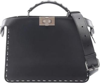 Fendi Pre-owned Peekaboo ISee U Leren 2way Handtas - Dames - Vintage Handtas - Zwart - ONE Size - Leer - Vintage