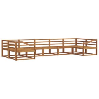 vidaXL Conjunto De Sof&aacute;s De Exterior 7 Pcs Natural Vidaxl