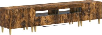 vidaXL Cabinet De Tv Led De 5 Piezas Roble Ahumado Vidaxl