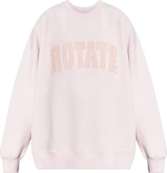 Rotate Felpa con applicazione logo - Rosa