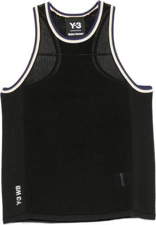 Yohji Yamamoto Knit Tank Top - Dames - Tops zonder mouwen - Zwart - M - Katoen - Tops