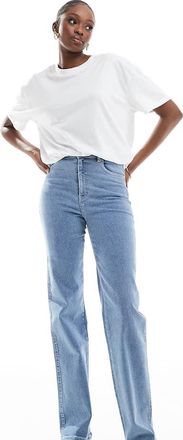 Dr. Denim Moxy - Jeans dritti lavaggio cape chiaro tinta unita-Blu