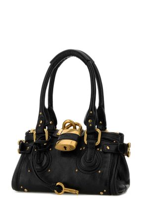 Chlo&eacute; Womens Black Small Paddington Handbag Bovine Leather