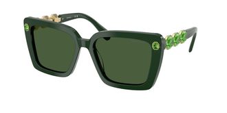 Swarovski SK6032F Asian Fit 102671 Womens Sunglasses Green Size 55