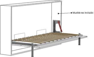 OEM Herrajes Alk Somier Horizontal 90x190 Gris Pata Basculante, Para Que Funcione Este Somier Abatible, Es Necesario