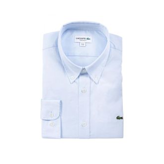 Lacoste Katoenen Overhemd - Heren - Zakelijke Overhemden - Blauw - 3XL - Katoen - Overhemden
