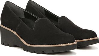 Vionic Mens Vionic Willa I7294L1001 Loafer Black Suede Slip On Wedge Heel HAWK99