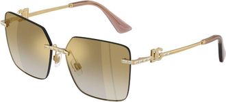 Dolce & Gabbana DG2332B 02/6E Womens Sunglasses Gold Size 59