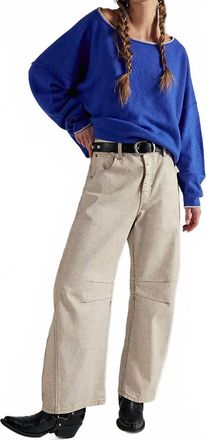 Free People See Me Softspun Pullover In Mazarine Combo
