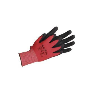 cofan Guantes Impregnados De Nitrilo Modelo Sandy Coating Color Rojo Y Negro En Packs De 12 Pares Cofan 9