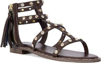 Azalea Wang Chalice Ankle Strap Sandal in Chocolate at Nordstrom, Size 10