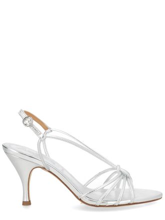 Aeyde Solange Laminated Strappy Nappa Sandals