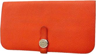 Herm&egrave;s Capucine Togo Leather Long Wallet (Bi-Fold) (Pre-Owned)