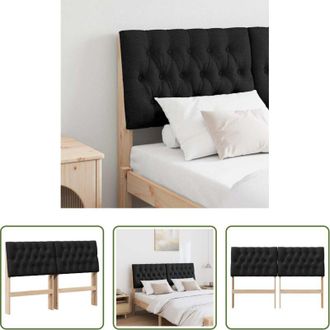 vidaXL vidaXL Testiera per camera da letto - Testiera imbottita Nero 140 cm Pino massello