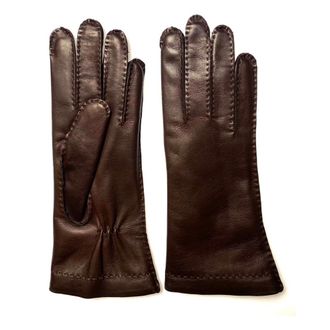 Restelli Guanti Gloves, female, Brown, Size: 8 IN Long Nappa Glove