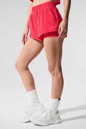 Alo | Sport Star Short in Candy Red, Size: Large