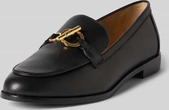Lauren Ralph Lauren Loafer aus echtem Leder mit Logo-Applikation Modell BLAIKE in Black, Gr&ouml;&szlig;e 37,5