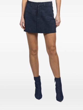 DL1961 Alma belt-loop skirt - women - Cotton - 26 - Blue