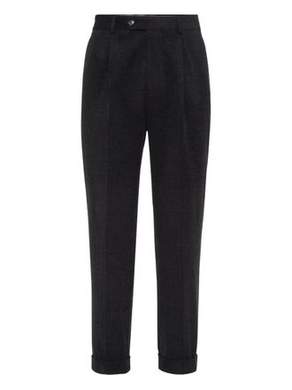 Brunello Cucinelli pleated tapered trousers - Grey
