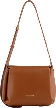 Pourchet S&eacute;vign&eacute; Kleine Satchel - Dames - Schoudertassen - Bruin - ONE Size - Leer - Tassen