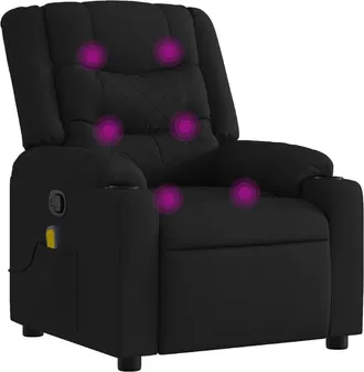 vidaXL Vidaxl - Sill&oacute;n Reclinable De Masaje De Tela Negro