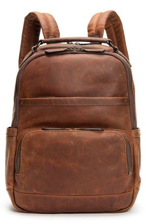 Frye Logan Leather Backpack in Cognac at Nordstrom