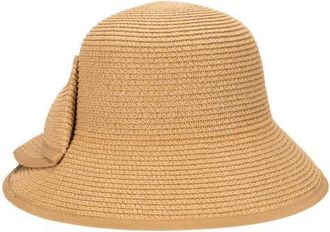 San Diego Hat Company Petal Straw Bucket Hat in Natural at Nordstrom