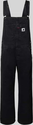 Carhartt Work in Progress Latzhose mit Brusttasche und Label-Patch in Black, Gr&ouml;&szlig;e XS