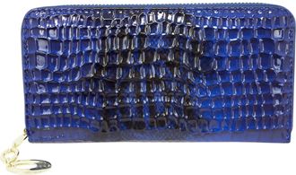 Generic Women Crocodile Design Card Wallet Bag Ladies Long Purse Handbag 10822 (Blue)