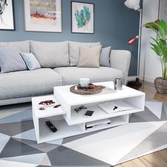 Vicco Mesa De Centro Bari, Blanco, 105 X 60 Cm Vicco