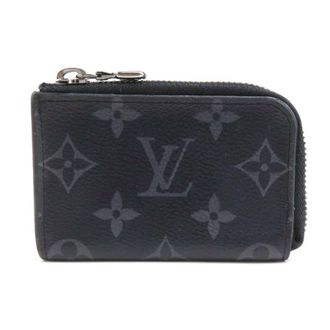 Louis Vuitton Black Gray Monogram Eclipse Monogram Eclipse Coin Purse/Coin Case (Pre-Owned)