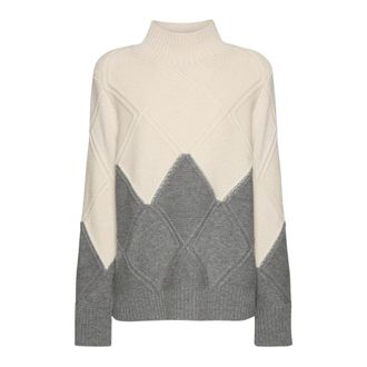 Elena Miro Maglia Lupetto - Dames - Coltruien - Veelkleurig - L - Truien & Vesten