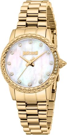 Just Cavalli Fiorenza Horloge - Dames - Horloges - Geel - ONE Size - Accessoires