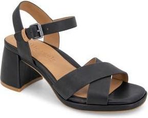 Gentle Souls Rimini Ankle Strap Platform Sandal in Black Leather at Nordstrom Rack, Size 9.5