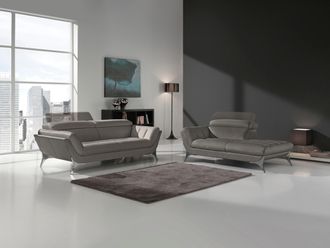 Egoitaliano Polstergarnitur »Sueli« Set, bestehend aus Sofa und Recamiere, Kopfteilverstellung, Bezug Leder