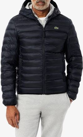 Lacoste Hooded Puffer Jacket in Hde Abysm at Nordstrom, Size 52 Us