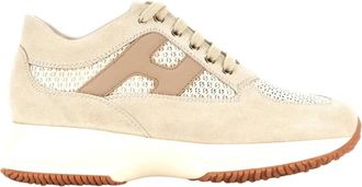 Hogan Interactive Sneakers - Dames - Sneakers - Beige - 38 1/2 EU - Leer - Schoenen
