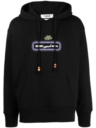 Adish Felpa Alkhws con stampa - Nero